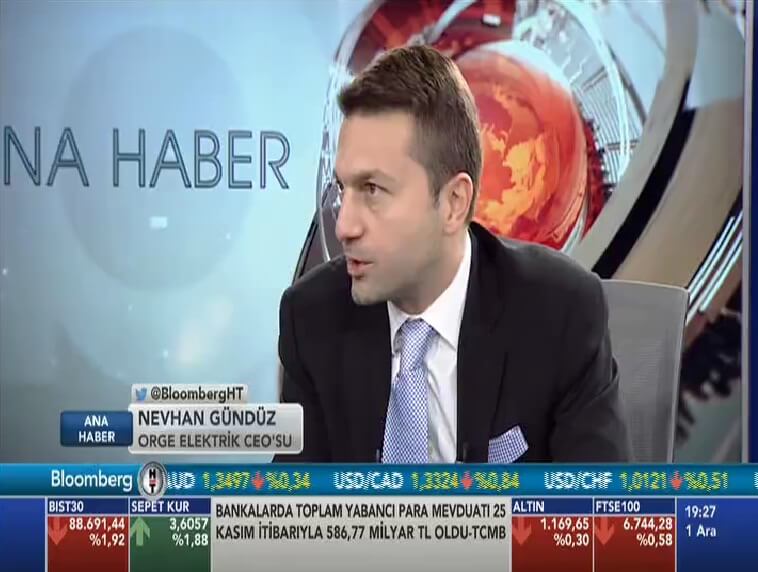 CEO'muz Nevhan Gündüz Bloomberg Ana Haber'e konuk oldu.